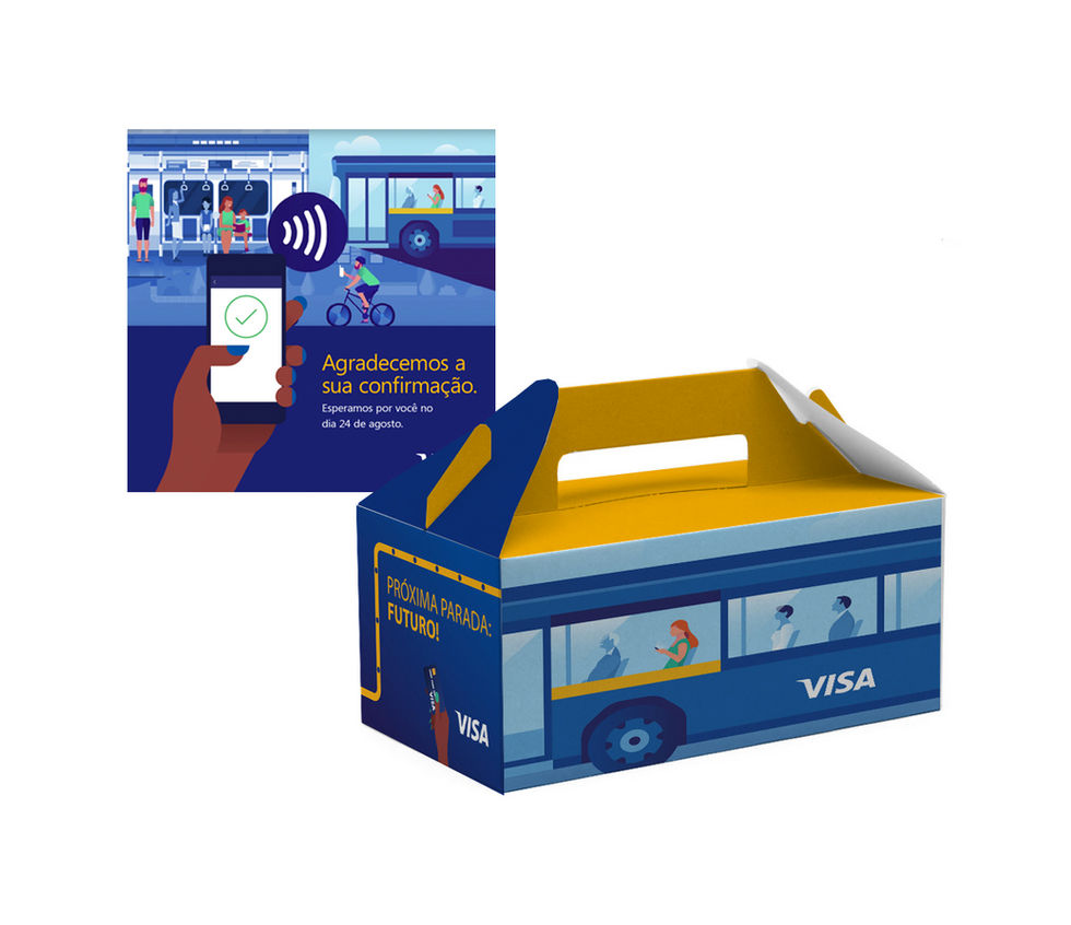 Press kit convite para evento Mobilidade Visa