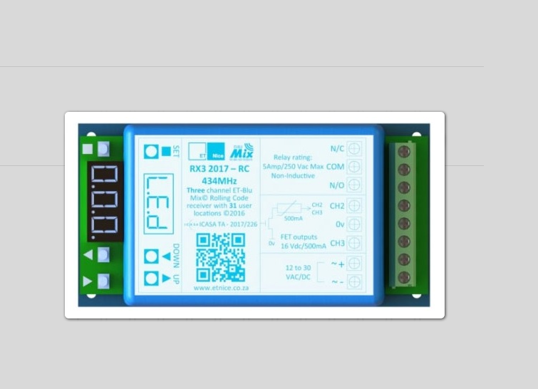 ET Receiver Rolling Code 434 MGZ