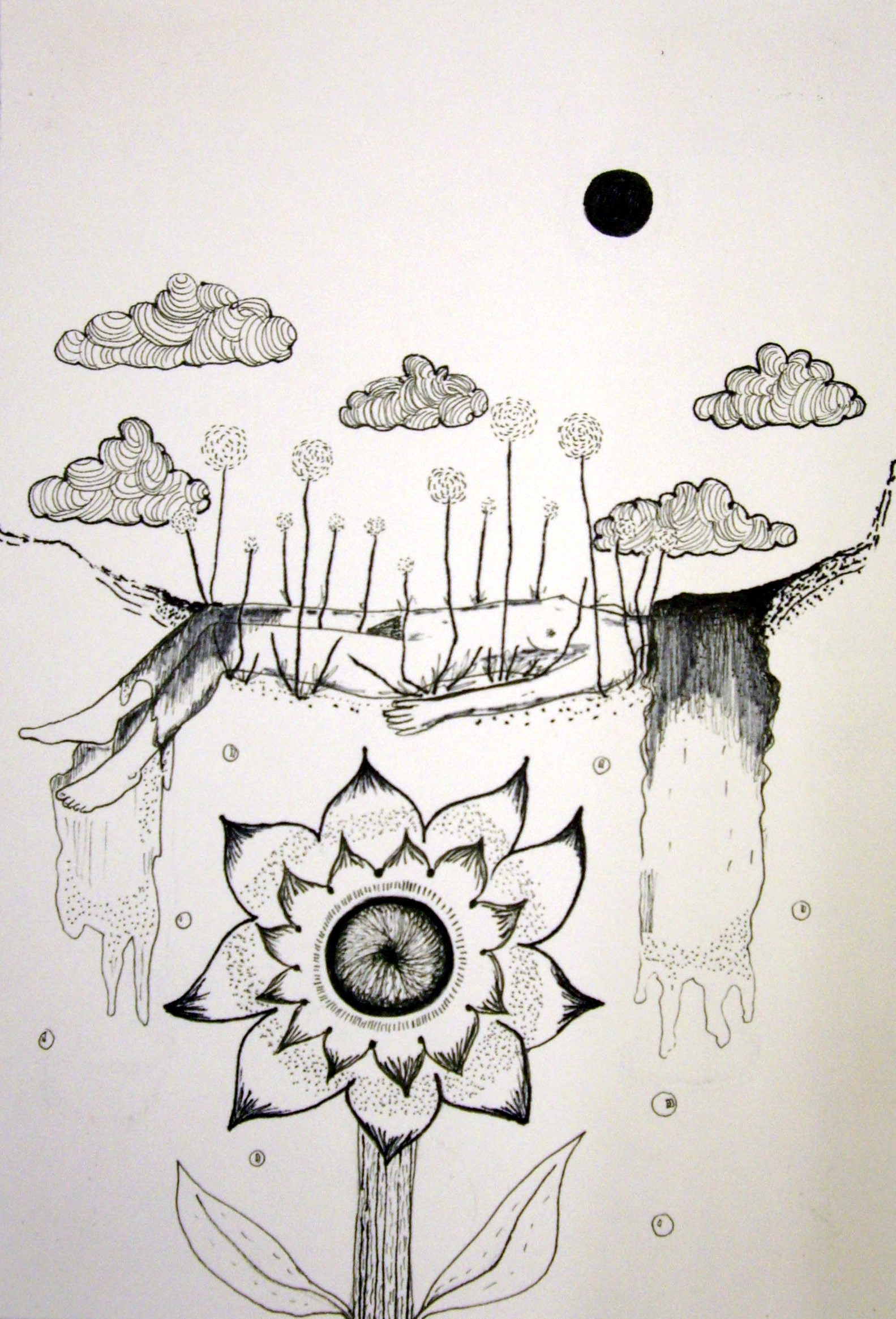 The flower 16,5 x 24 cm