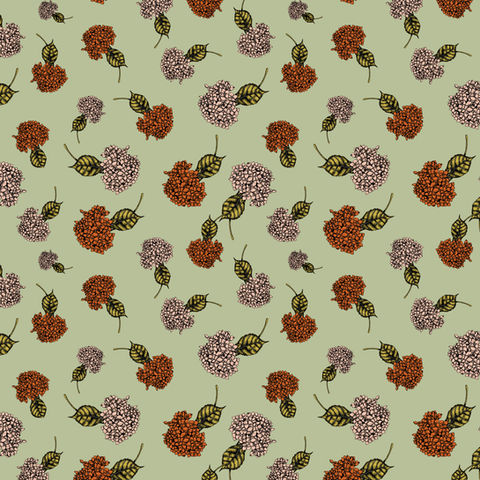 Hydrangeas Botanical Illustration Watercolour Floral Surface Pattern