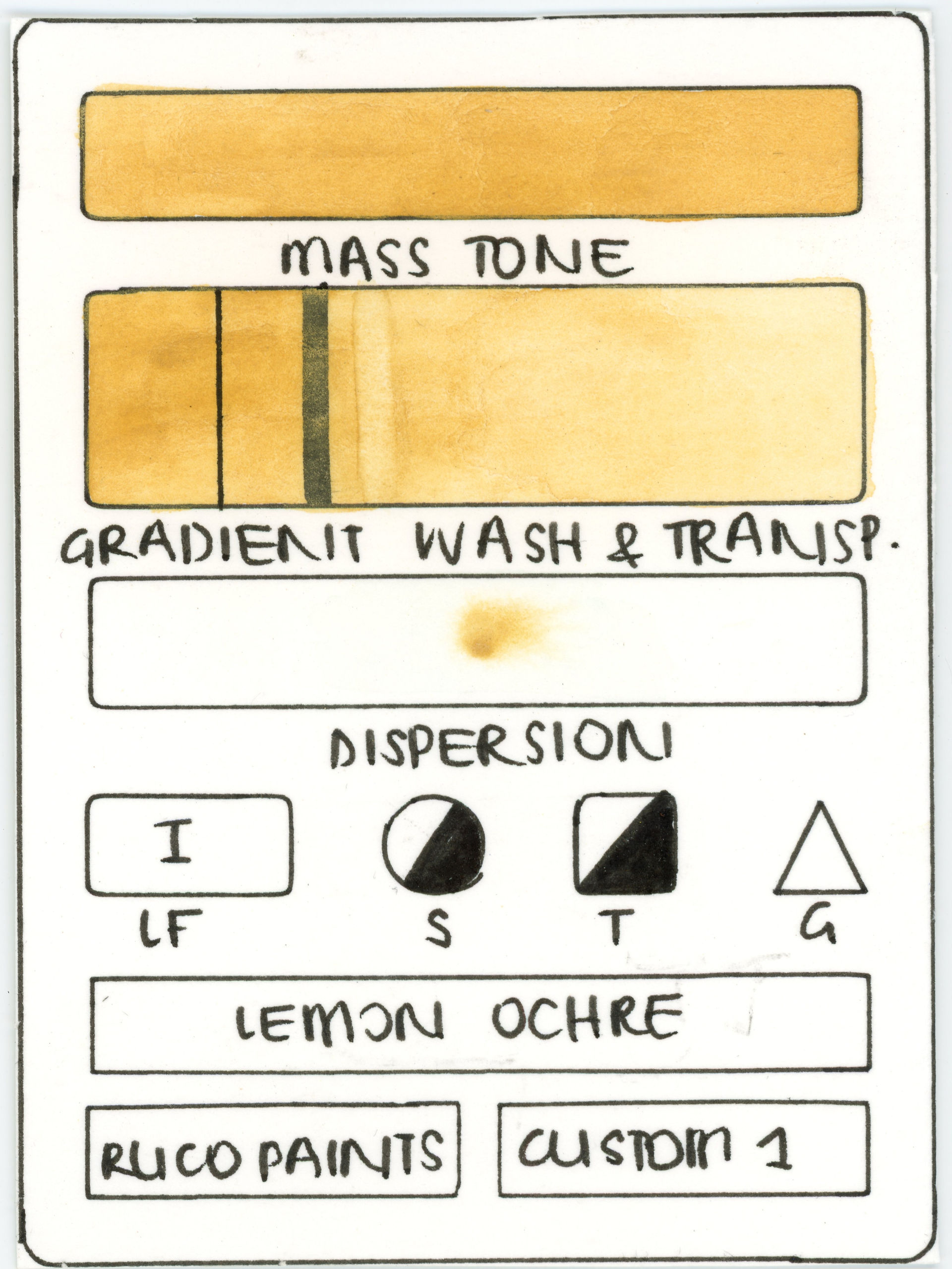 Lemon Ochre Handmade Watercolor Paint