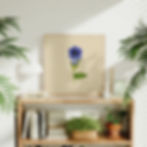 Beautiful blue gentian flower illustration with green leaves, hand-drawn, perfect for nature lovers and art enthusiasts