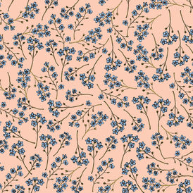 Forget-Me-Not Botanical Illustration Watercolour Floral Surface Pattern