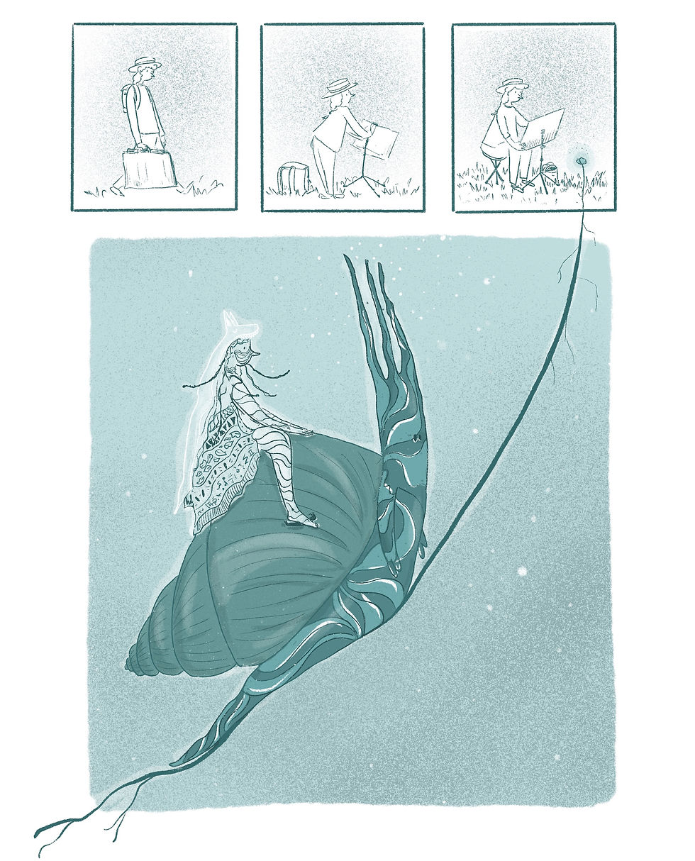 La inspiración (ilustración digital, 2025)