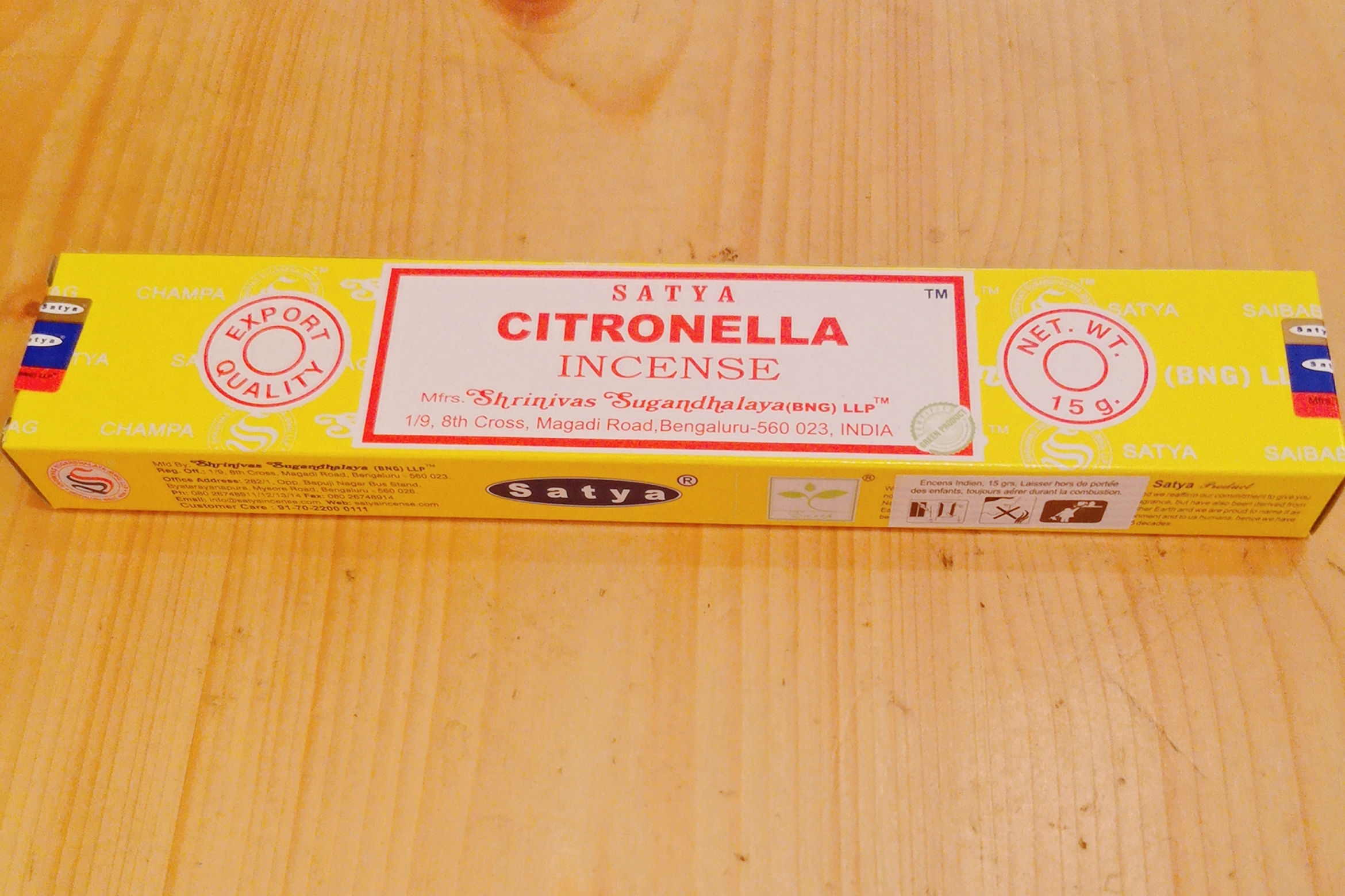 Incienso Satya Citronela