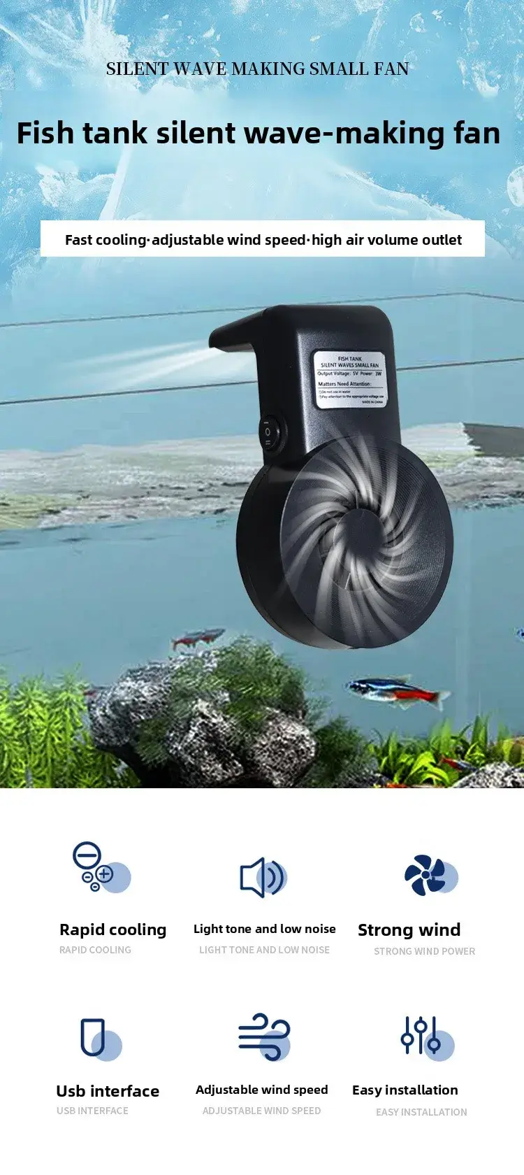 Miniatura: Ventilador USB para Aquário