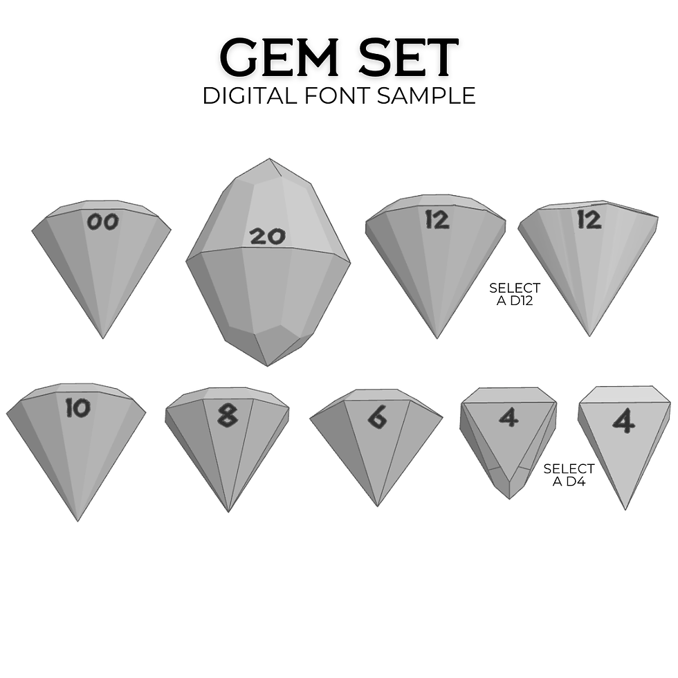 Thumbnail: Set of Seven Gem Master Dice