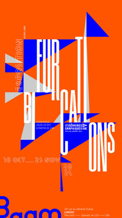 Affiche exposition "bifurcations" Baam . Lorient X Itineraires Bis