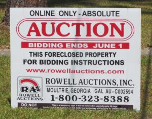Real Estate Foreclosure Auction Sign - Ridgewood