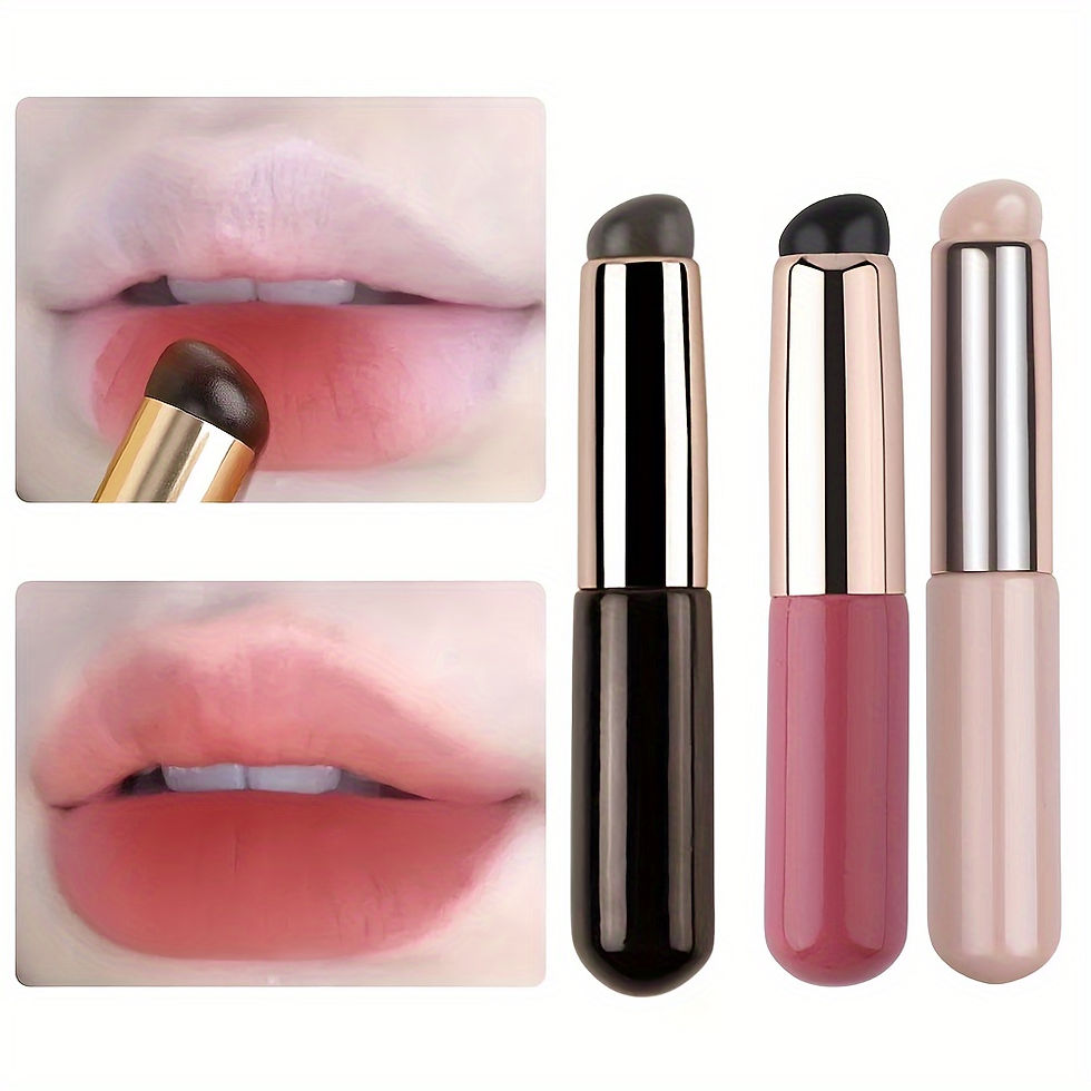 Miniatura: Portable Silicone Lip Brush with Cover - Mini Makeup Applicator, Easy to Apply, 