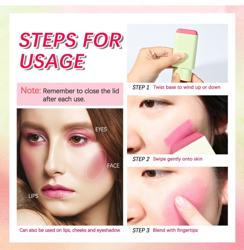 Miniatura: Make Up Functional Blush Stick Easy Color Rouge Blusher Cream Waterproof High Co