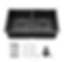 Thumbnail: 30" Workstation Double Bowl Matte Black Stainless Steel Undermount Sink