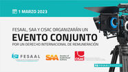 FESAAL, SAA y CISAC organizarán un evento conjunto por un derecho internacional de remuneración