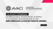 La AVACI condena la repudiable invasión de Ucrania y la guerra desatada por Rusia