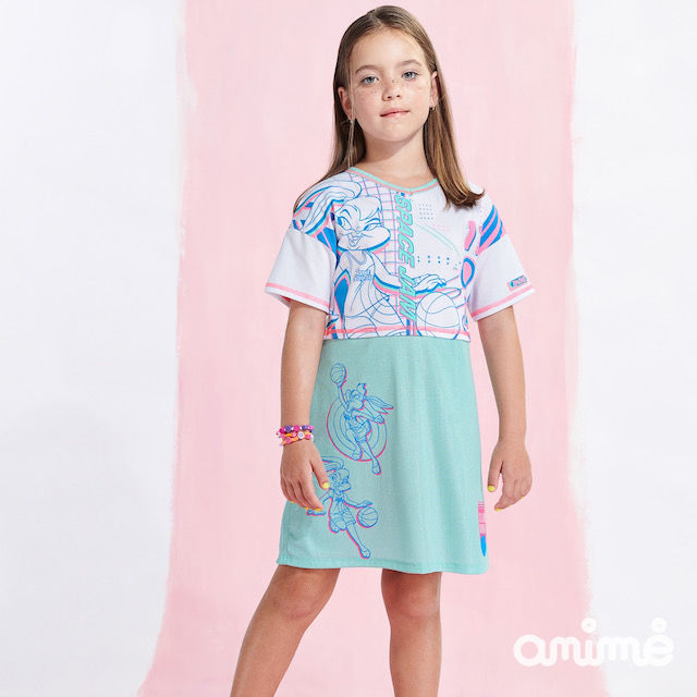 N1517 - VESTIDO MALHA BRILHO ANIMÊ