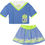 Miniatura: N1445 - CONJUNTO BLUSA E SAIA AZUL CLARO ANIMÊ
