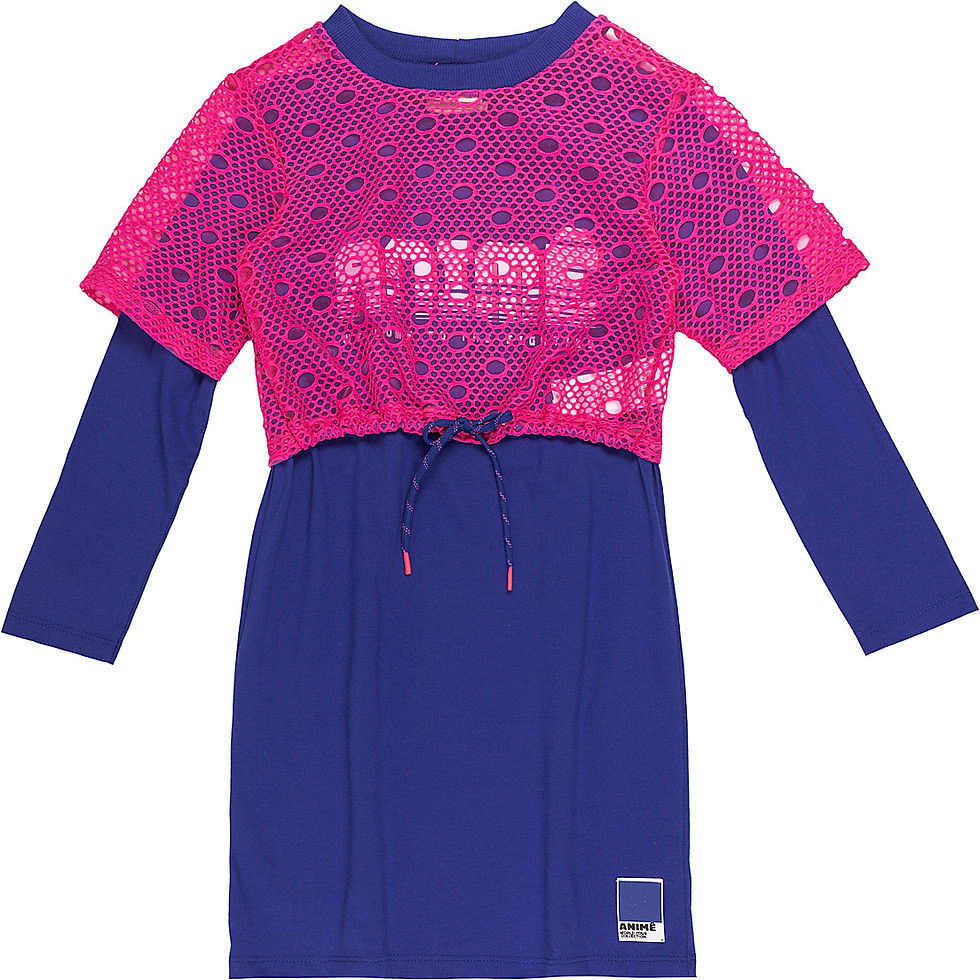 Miniatura: N1392 - VESTIDO MANGA LONGA E SOBREPOSICÃO ANIMÊ