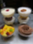 Panna cotta (coulis framboise, caramel, chocolat)
