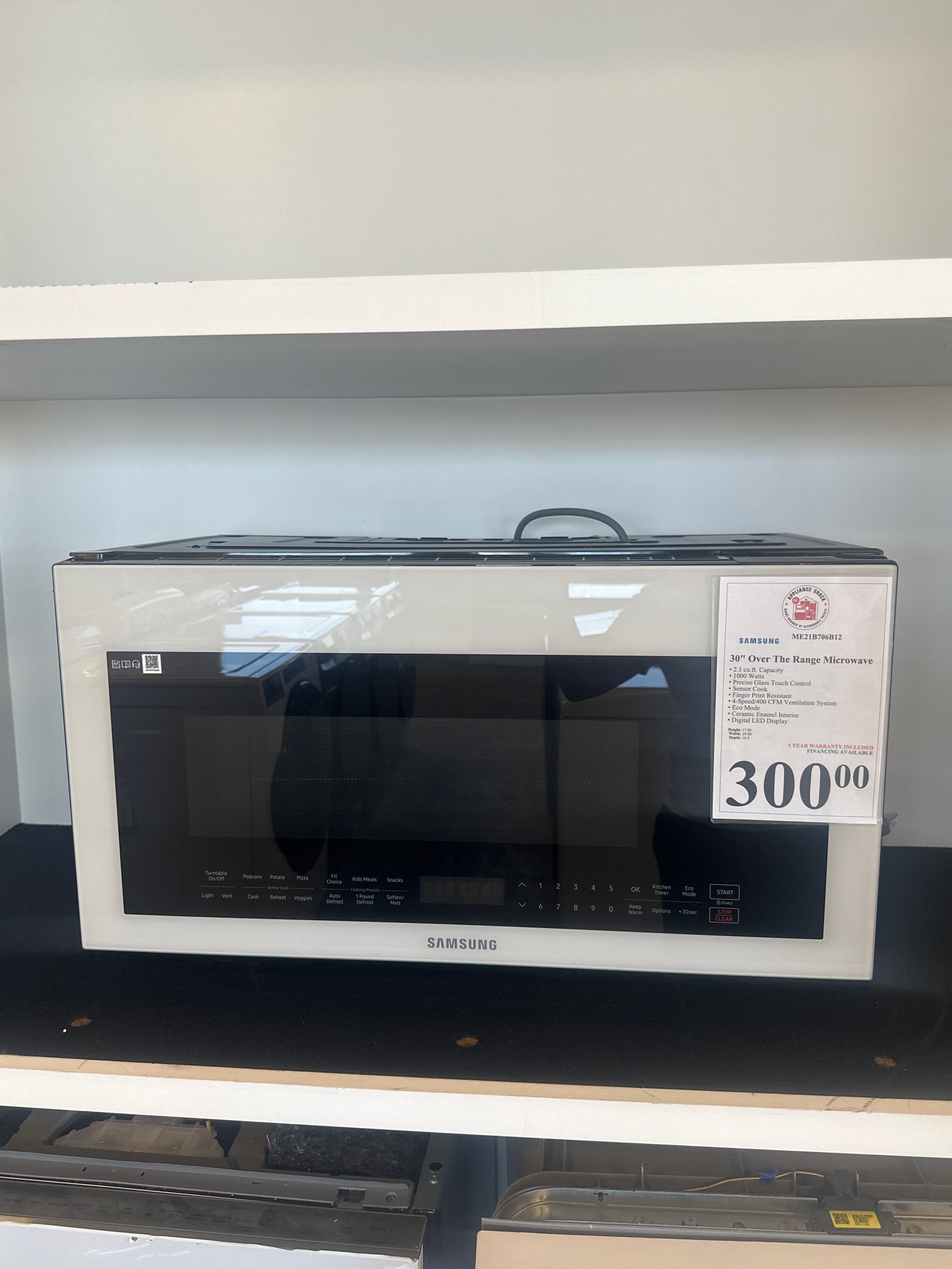 Samsung Over the Range Microwave ME21B706B12
