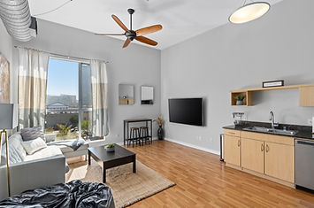 full view of loft and furniture