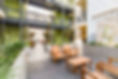 private outdoor seating area with chairs and tables