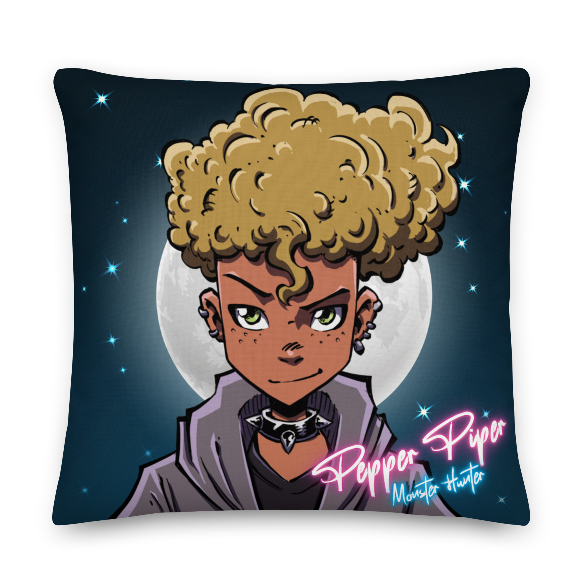 Pepper Piper Night Hunter 22" x 22" Pillow