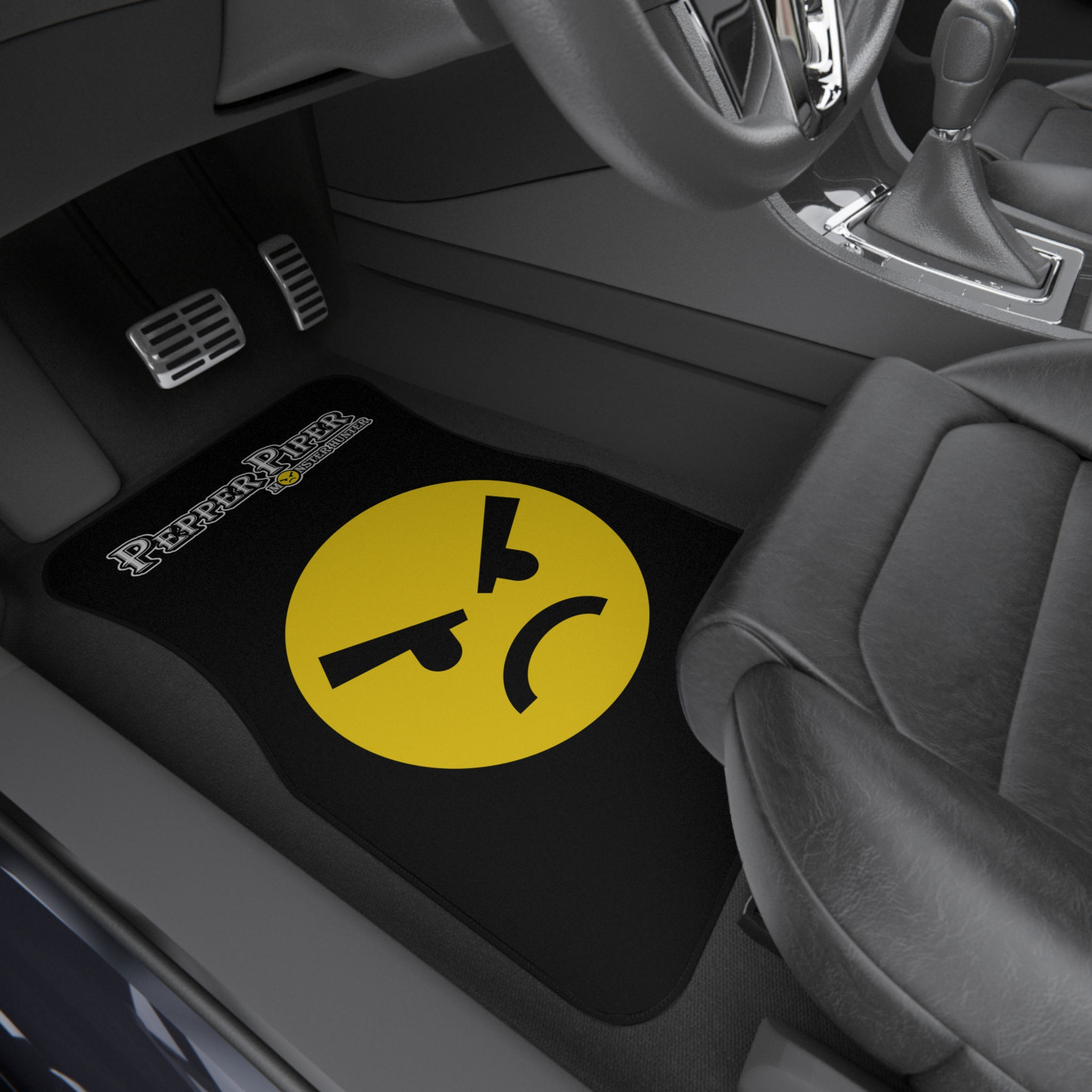 Pepper Piper Angry Hunter Car Mats (2x Front)
