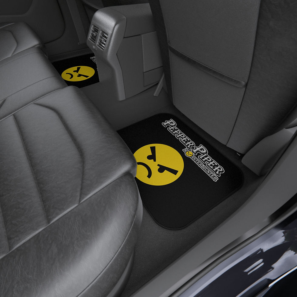 Thumbnail: Pepper Piper Angry Hunter Car Mats (2x Rear)