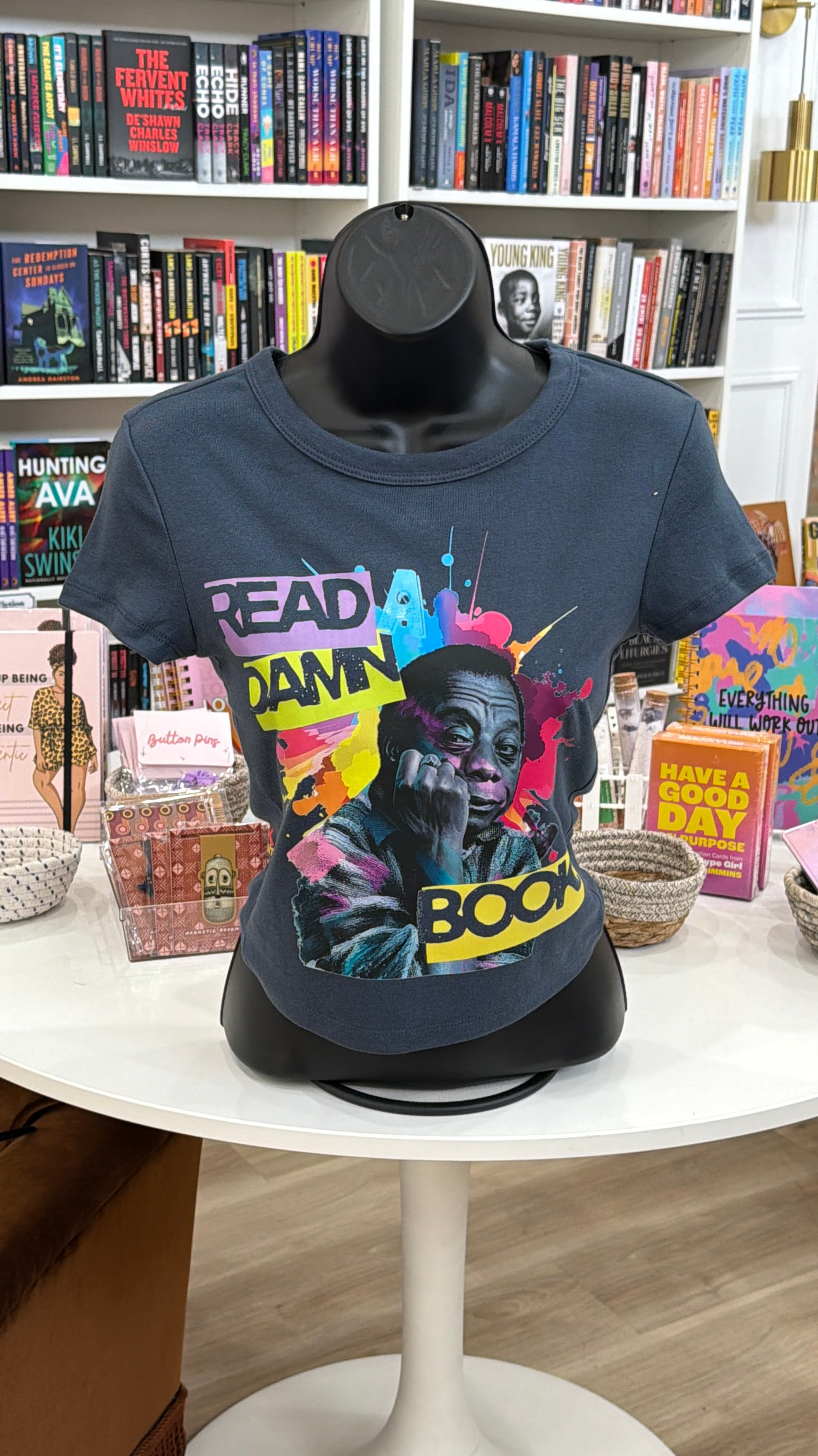 Read A Damn Book James Baldwin Crop Top