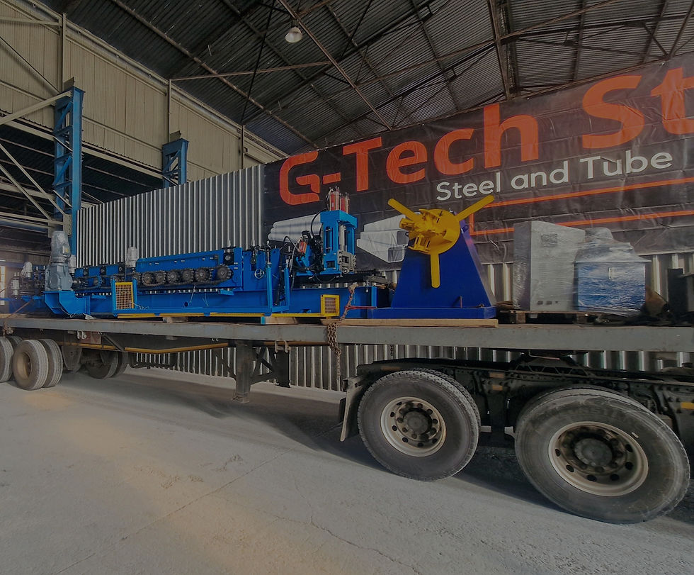 Industrial machinery at G-Tech Steel factory