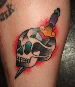 Outline With Machine Coloured And Shaded By Hand