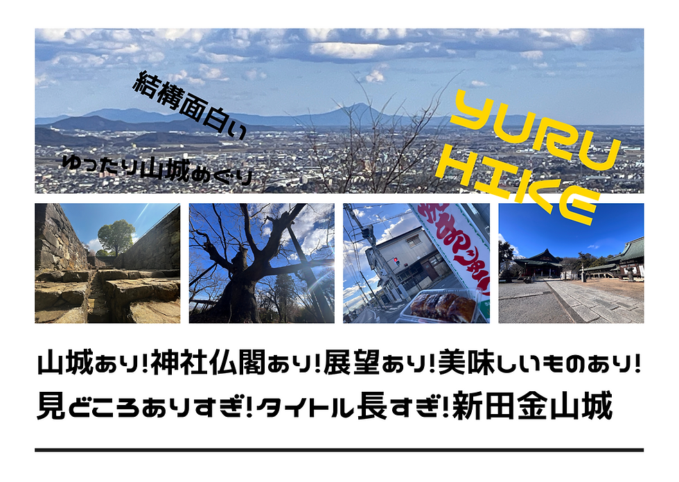 【終了】YURUHIKE 2回開催②2025.2.16㈰ 上州御用鳥飯もって登ろう!山城あり!神社仏閣あり!展望あり!美味しいものあり! 見どころありすぎ!タイトル長すぎ!新田金山城 (1)