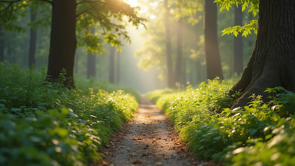 High angle view of a peaceful natural setting