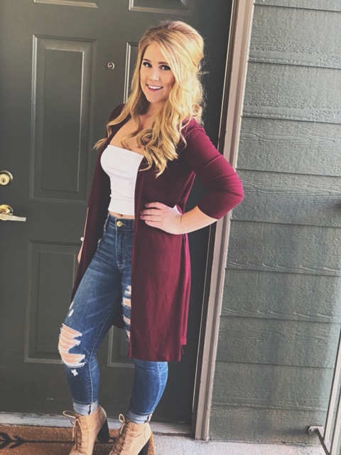 nita ribbed cardigan