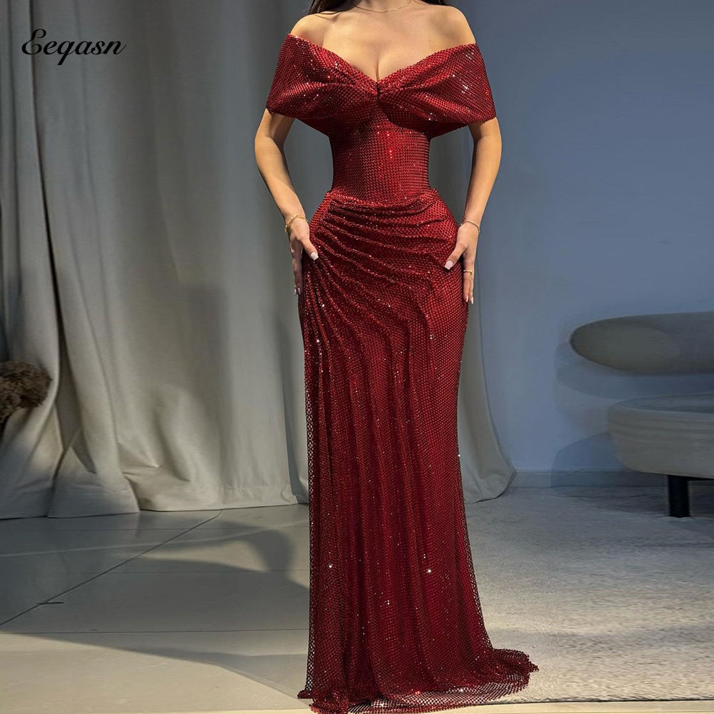 Stunning Prom Dresses Mermaid Off the Shoulder Floor-Length