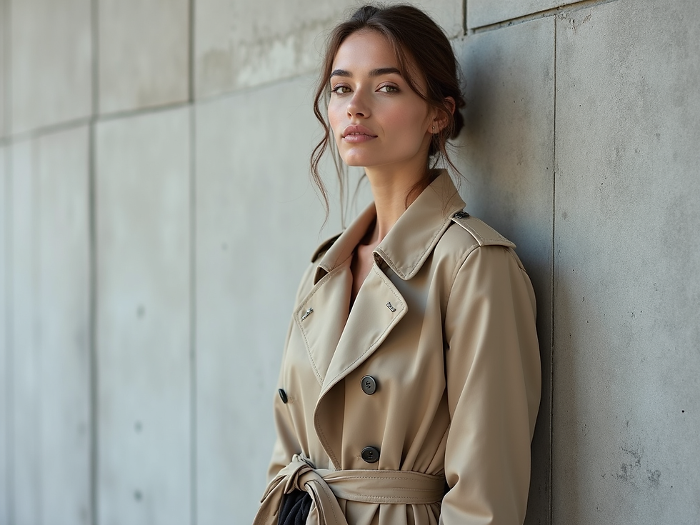 A-stylish-modern-woman-wearing-a-minimalist-trench-coat-standing-against-a-clean-urban-con