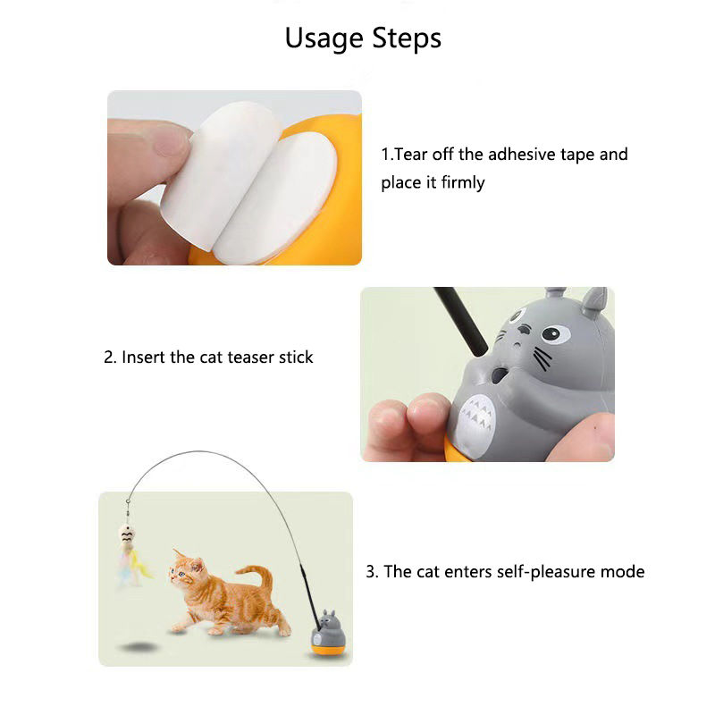 Thumbnail: Chinchilla cat funny cat stick steel wire long pole feather cute cat toy kitten 