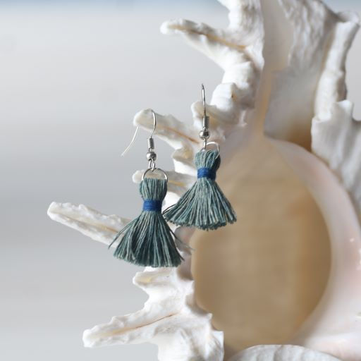 Mini Fan Tassel - Earrings