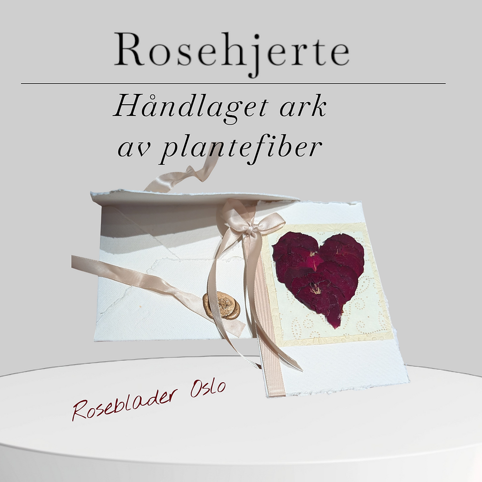 Miniatyrbilde: Rosehjerte kunstkort & konvolutt