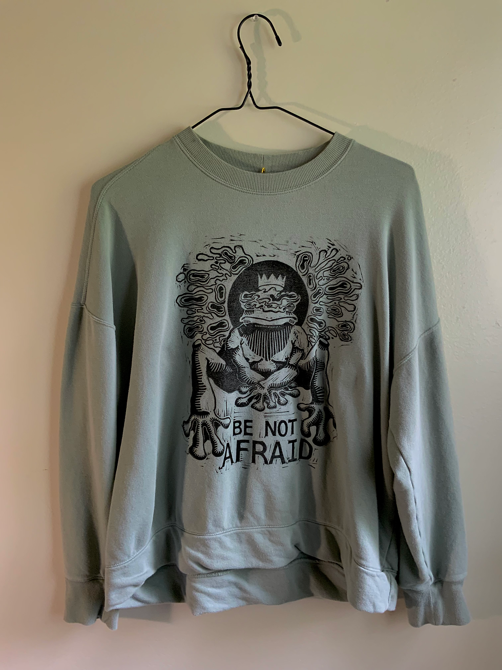 Angelic Frog Print - Mint M Pullover