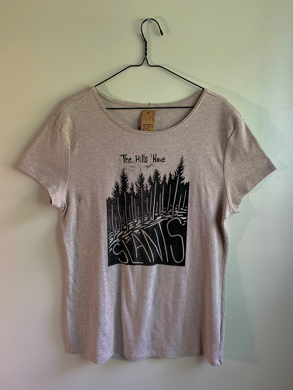 The Hills Have Slants Print - Tan XL Tshirt