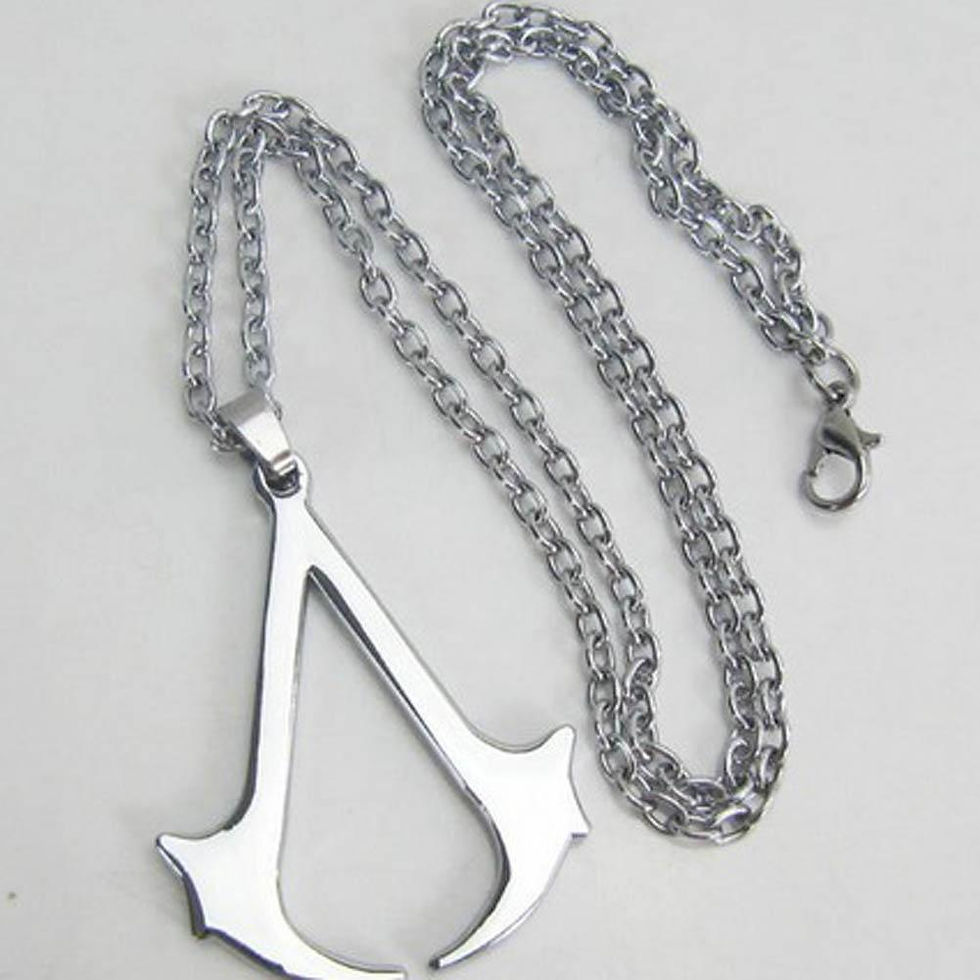 Thumbnail: Men's Assassin's Creed Game Logo Steel Cosplay Chain Pendant
