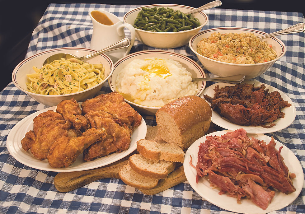 Typical Amish dinner (lunch)