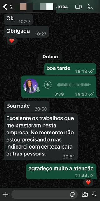 Feedback de estudante atendido pela assessoria acadêmica