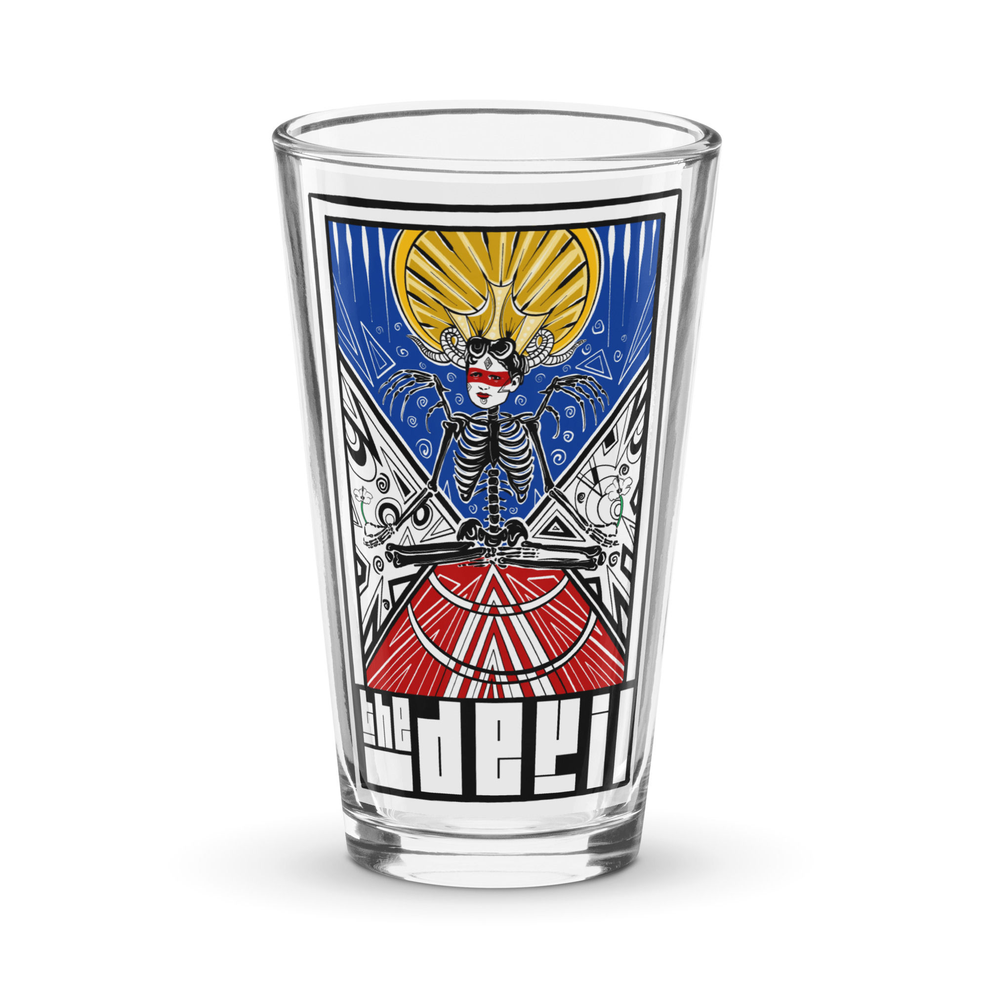 The Devil Pint Glass