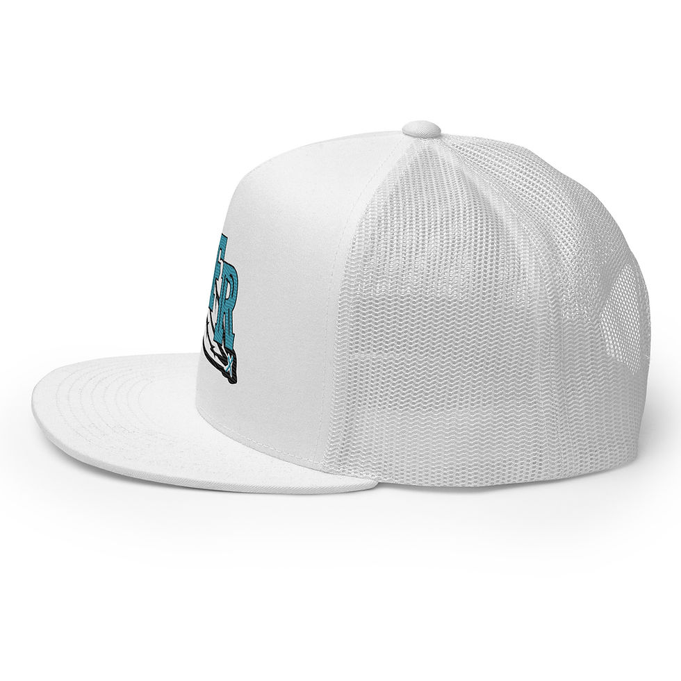 Thumbnail: FFR Bold Feathers Trucker Cap Black and Turq