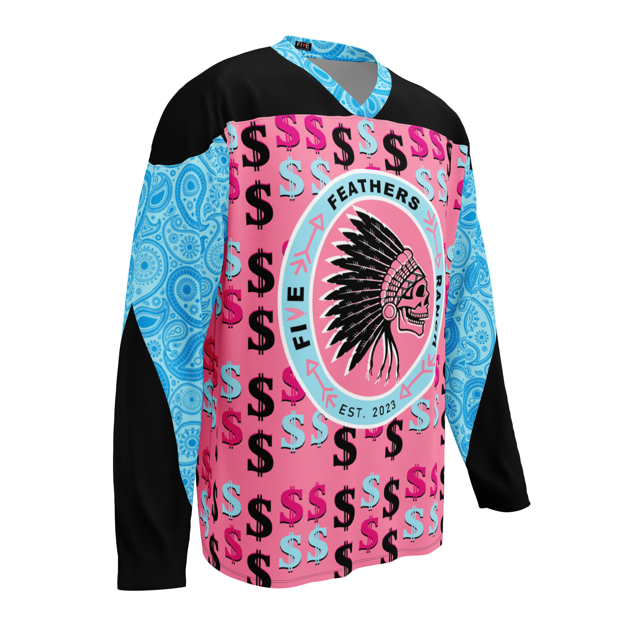 FFR Pink and Blue Money Jersey BLANK
