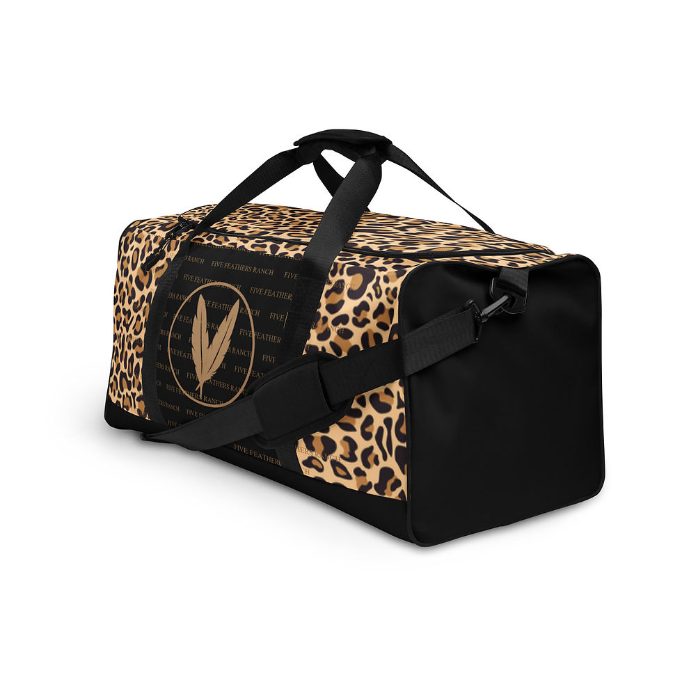 Thumbnail: FFR Leopard Circle Feather Duffle Bag
