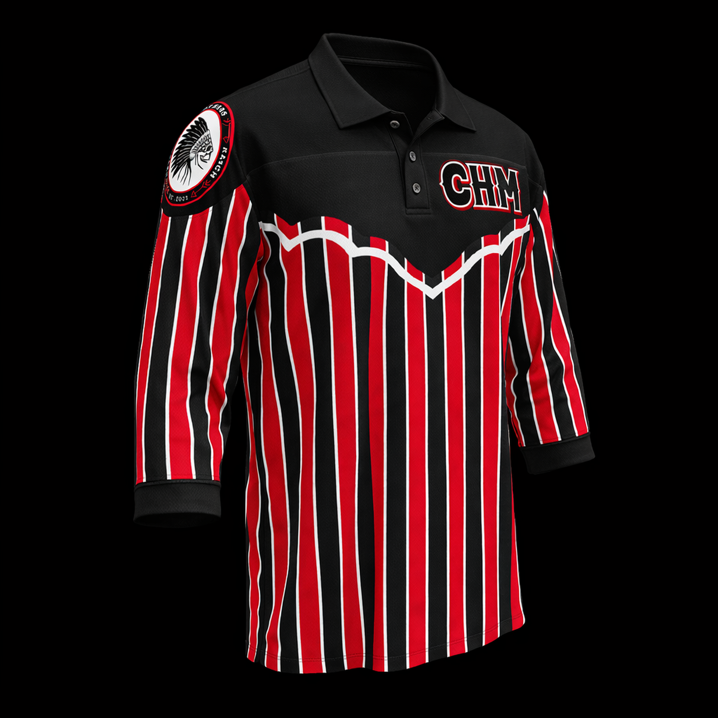 FFR Custom Bullfighter Jersey - Black and Red Stripe Nathan Weaver