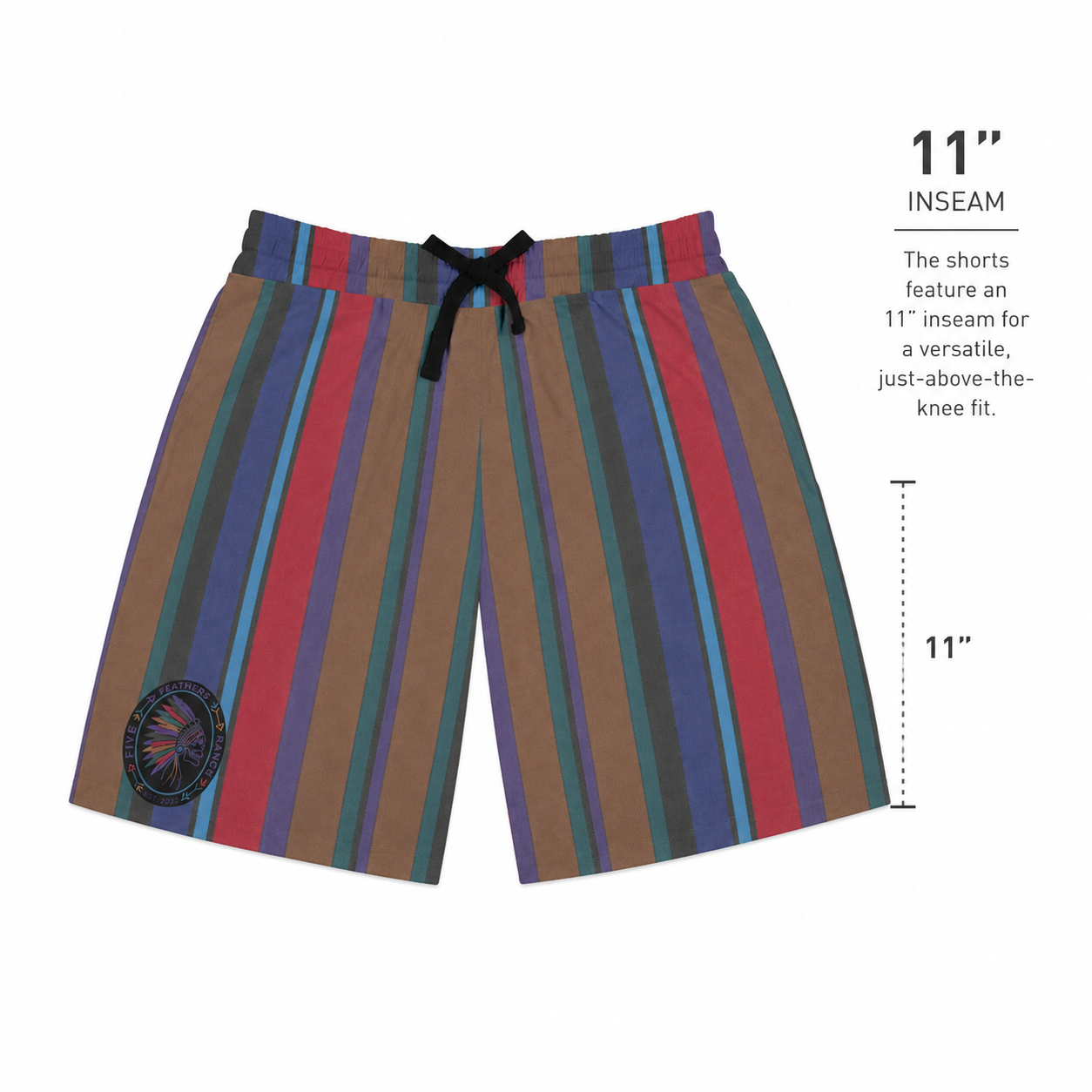 FFR Bullfighting Trunks Retro All Stripes-9" or 11" Inseam